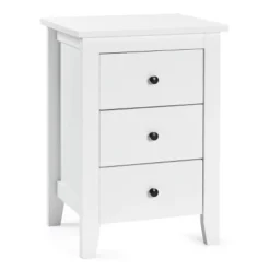 Tangkula 2PCS End Table Nightstand Living Room Furniture W/ 3 Drawers White -Beauty house GUEST a9447c96 94d0 4ade b0c9 df0912f32629