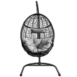 Tangkula Hanging Hammock Chair Egg Swing Chair W/ Seat Cushion Pillow Stand -Beauty house GUEST a9584892 50ef 410a 857c 750328921569