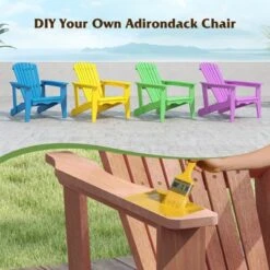 Tangkula Solid Wood Garden Chair W/ High Backrest Wide Armrests & Contoured Seat -Beauty house GUEST a9decaeb 7847 42e9 b629 0dda638428bc 1