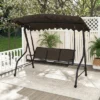Tangkula 3-Seat Outdoor Swing, Porch Canopy Swing W/ Adjustable Shading Breathable Seat -Beauty house GUEST ac3cd039 f5b6 4618 ac60 39a96294f5f6