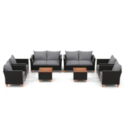 Tangkula 8 PCS Wicker Patio Furniture Set W/ Removable Cushions Storage Coffee Table -Beauty house GUEST ad61cc87 167b 4b0f b927 35e061629453