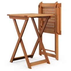 Tangkula 20" Folding Table Outdoor Hardwood Bistro Table W/ Slatted Tabletop Patio -Beauty house GUEST adc288a8 46dc 468d bae4 cb8f5e4957e9