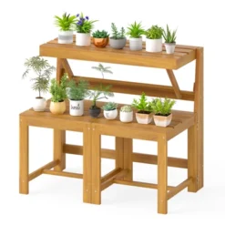 Tangkula 3-in-1 Outdoor Acacia Wood Loveseat Bench Furnitur W/ Slatted Seat For Garden 18 Tangkula 3-in-1 Outdoor Acacia Wood Loveseat Bench Furnitur W/ Slatted Seat For Garden -Beauty house GUEST ae332e3a 7f42 48ba a978 f1821a986376