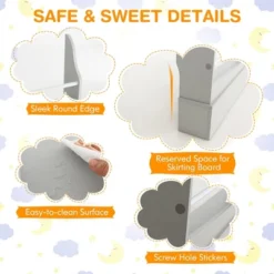 Tangkula 3-Tier Kids Bookshelf Toy Storage Bookcase Rack Wall W/ Anti-toppling Kits -Beauty house GUEST b17de948 4446 4b9d a68a 3e4f67827301