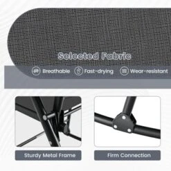 Tangkula 4pcs Patio Folding Rocking Chair Heavy-Duty Metal Frame Rockers Outdoor -Beauty house GUEST b3e97087 f77e 4716 80ba cef1deafd162