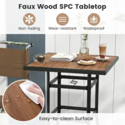 Tangkula 27.5 Inches Patio Bar Table 1.5" Umbrella Hole Metal Frame For Garden Outdoor -Beauty house GUEST b555d6bc ccf8 4490 a7d6 e505a001039f