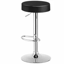 Tangkula Round Bar Stool 1 PC Adjustable Swivel Pub Chair U Leather With Footrest -Beauty house GUEST b8f5a2b2 a46b 48af b0ba 2b356ae01c93
