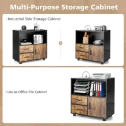 Tangkula 2-Door Kitchen Storage Bar Cabinet Buffet Sideboard W/ Wine Rack & Glass Holder -Beauty house GUEST ba6f960e 49b1 4b1c a488 957ad5ab8836