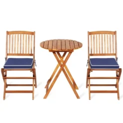 Tangkula 3PCS Folding Patio Conversation Set Acacia Wood Bistro Set W/ Cushions 21 Tangkula 3PCS Folding Patio Conversation Set Acacia Wood Bistro Set W/ Cushions -Beauty house GUEST bc664e2a 903f 4945 9ba2 2a89317a3a3e