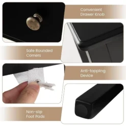 Tangkula Vanity Table Set With Lighted Mirror Adjustable 10 Bulbs Dresser 4 Drawer -Beauty house GUEST bc682f75 535b 4ee1 a1d0 b319301d1661