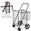 Tangkula Utility Folding Shopping Cart With Swivel Wheels Easy Storage