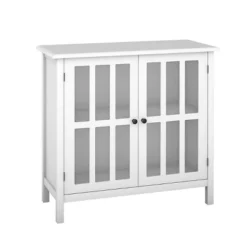 Tangkula Storage Sideboard Glass Door Accent And Display Cabinet White/Brown -Beauty house GUEST bd67af47 47d4 488d b213 fec7124113b1