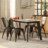 Tangkula Tolix Style Metal Dining Chairs Set Of 4 W/ Removable Backrest For Dining Room -Beauty house GUEST bd78fd8e b2b4 4584 b08c 22c8691cb3f9