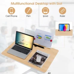 Tangkula Pneumatic Standing Desk Rolling Adjustable Laptop Cart Podium Detachable Holder -Beauty house GUEST bdaf3707 4059 4be7 bd31 5ddc5291a2e7