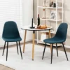 Tangkula Dining Chairs Set Of 2 Upholstered Fabric Chairs W/Metal Legs For Living Room Blue -Beauty house GUEST be5dabaa 6f81 41a7 b38a 36ed2c4713d5