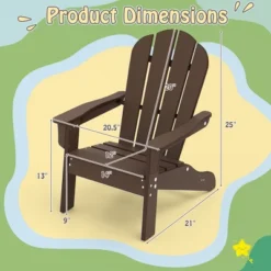 Tangkula 2PCS Kid's Adirondack Chair All-Weather HDPE Toddler Lawn Chair W/ Ergonomic Design -Beauty house GUEST be958857 3a32 4db1 8794 e0f370565fff