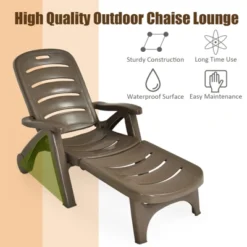 Tangkula 2 PCS Patio Chaise Lounge Chair 5-Position Folding Recliner For Beach Poolside Backyard -Beauty house GUEST bf18ee5e 8a06 4b36 8541 c0ec6ec7064f