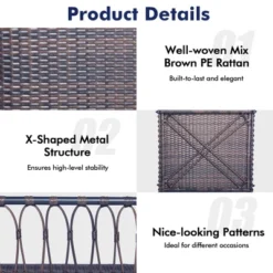 Tangkula Patio Rattan Porch Swing Single Person Hanging Seat W/ Seat & Back Cushions Backyard -Beauty house GUEST bfe8d600 9dce 404b ab7c 60e8c2804d36