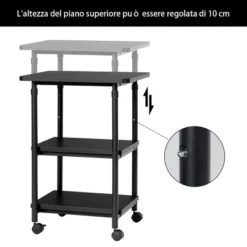 Tangkula 3-Tier Adjustable Rolling Under Desk Printer Cart With 3 Storage Shelves Printer Stand For Home Office -Beauty house GUEST c0889222 6605 4bd1 8316 91fb083ab0ed