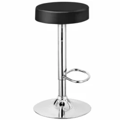 Tangkula Round Bar Stool 1 PC Adjustable Swivel Pub Chair U Leather With Footrest -Beauty house GUEST c13f6cfd 0eb2 40b3 adeb 972d81e36a1f
