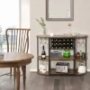 Tangkula Wine Rack Table Coffee Bar Cabinet Freestanding Liquor Stand Glass Holder -Beauty house GUEST c30678e8 eda6 4a77 96ff 4d555f4b883a