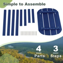 Tangkula 2 PCS 18" Patio Side Table Weather Resistant Adirondack Table Outdoor Chairside End Tables Waterproof HDPE Navy -Beauty house GUEST c55432cc c9ff 4fa8 bab2 2b8471c168a9