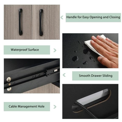 Tangkula 3-Door 71" Kitchen Buffet Pantry Storage Cabinet W/Hutch Adjustable Shelf 7 Tangkula 3-Door 71" Kitchen Buffet Pantry Storage Cabinet W/Hutch Adjustable Shelf - Image 5