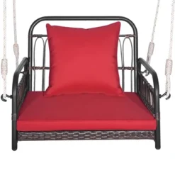 Tangkula Single Person Hanging Swing Outdoor Hanging Seat W/ Back Cushion & Seat Cushion 18 Tangkula Single Person Hanging Swing Outdoor Hanging Seat W/ Back Cushion & Seat Cushion -Beauty house GUEST c58d549f fd1e 417b 9c75 b9c0014ad475