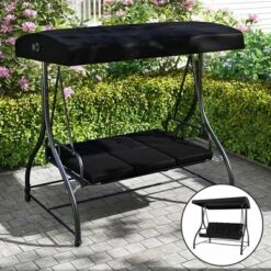 Tangkula Converting Patio Swing Chair Porch Swing Bed W/Adjustable Canopy & Thickened Cushion 15 Tangkula Converting Patio Swing Chair Porch Swing Bed W/Adjustable Canopy & Thickened Cushion -Beauty house GUEST c5c16eb3 2a05 47fb 98f9 fbd3d4c6afd7
