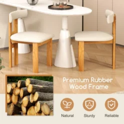 Tangkula Dining Chair Set Of 4 Upholstered Kitchen Chair W/ Padded Seat & Curved Backrest -Beauty house GUEST c62f0c2a 7c82 4c37 bf81 2bbd1375f5ac