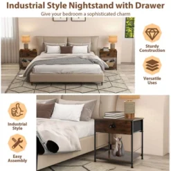 Tangkula 2-tier Nightstand Bedside End Sofa Coffee Table For Bedroom Living Room -Beauty house GUEST c6482890 8b85 4a5c 8911 115292202466