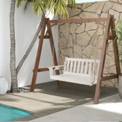 Tangkula 54" HDPE Porch Swing Outdoor Patio Hanging Chair W/ Cup Holder Adjustable Chain 14 Tangkula 54" HDPE Porch Swing Outdoor Patio Hanging Chair W/ Cup Holder Adjustable Chain -Beauty house GUEST c6d6c8e7 f96e 43cd 92b0 0815fc75b5e6