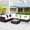 Tangkula 7PCS Rattan Patio Conversation Sectional Furniture Set W/ Cushion Pillow -Beauty house GUEST c743cd10 1029 4670 b07e a0d976a56331
