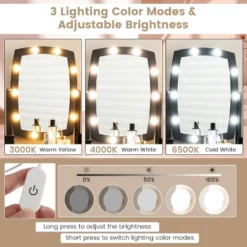 Tangkula Vanity Table Set With Lighted Mirror Adjustable 10 Bulbs Dresser 4 Drawer -Beauty house GUEST c80024ff ddde 49b0 b9bc e68706dda038