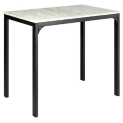 Tangkula 3 Pieces Counter Height Table Set 2 Chairs Bar Dining Room Faux Marble -Beauty house GUEST c9ab181d 34a3 4baf a955 54f03eeb0f71