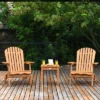 Tangkula Outdoor 3 Pieces Adirondack Chair Patio Furniture Set Eucalyptus Wood -Beauty house GUEST cc2accc2 f07f 4bf5 ba6e 360e9e46933c