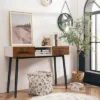 Tangkula 48" Industrial Console Table With 2 Drawers & Middle Open Shelf Narrow Accent Side Table For Entryway -Beauty house GUEST cd5b732e 90c3 48ff af69 c152e3050301