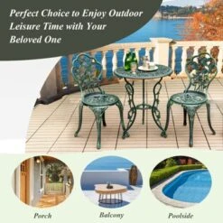 Tangkula Rose Design Bistro Set Antique Aluminum Bench Patio Garden Chair For Outdoor White 14 Tangkula Rose Design Bistro Set Antique Aluminum Bench Patio Garden Chair For Outdoor White -Beauty house GUEST cd9ac8d0 3304 4051 8147 e789c236841d