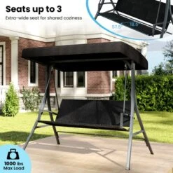 Tangkula 3-Person Porch Swing W/ Stand W/ Rattan Seat Back Metal Frame Adjustable Shade 15 Tangkula 3-Person Porch Swing W/ Stand W/ Rattan Seat Back Metal Frame Adjustable Shade -Beauty house GUEST ce3952df 68dd 4b14 8351 f04176b65baf
