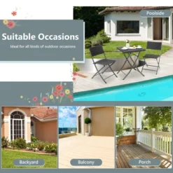 Tangkula 3PCS Patio Bistro Set Folding Wicker Chairs & Table Outdoor Patio Furniture Set -Beauty house GUEST cefad147 82d5 4e33 9885 50551b93f49b