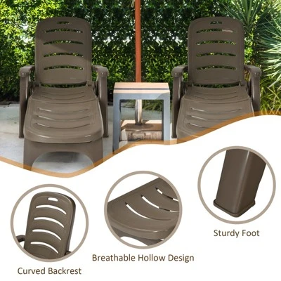 Tangkula Outdoor Chaise Lounge Chair 5-Position Folding Recliner For Beach Poolside Backyard 9 Tangkula Outdoor Chaise Lounge Chair 5-Position Folding Recliner For Beach Poolside Backyard - Image 7