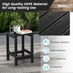 Tangkula 2PCS 14" Patio Adirondack Side Table HDPE Square Weather Resistant Garden -Beauty house GUEST cfd8f2aa 850f 4a35 a291 eb937c0e79d4