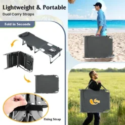 Tangkula Outdoor Folding Chaise 5-Position Lounge Chair W/ Face Hole & Adjustable Footrest -Beauty house GUEST cff2d4aa 8254 4fa0 a0c6 d3318ceddeb0