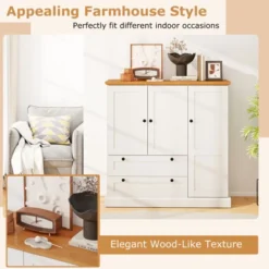 Tangkula Sideboard Buffet Cabinet Kitchen Pantry Hutch Storage Cabinet Farmhouse Credenza -Beauty house GUEST d0167ffb ff02 4d9a 9591 7d5488e6e830