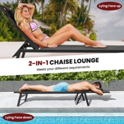 Tangkula 2 Pieces Patio Sunbathing Lounge Chair W/ Face Hole & Detachable Head Pillows Poolside -Beauty house GUEST d14624e8 7156 4641 bc36 2a9756c84b86