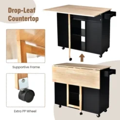 Tangkula Kitchen Island Cart Rolling Serving Trolley W/ Drop Leaf Spice Rack Shelves 19 Tangkula Kitchen Island Cart Rolling Serving Trolley W/ Drop Leaf Spice Rack Shelves -Beauty house GUEST d21eb5ff f0af 465a 8a4c d94e243b6e8f