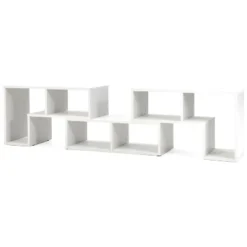 Tangkula 3 PCS Adjustable TV Stand Minimalist Entertainment Center For 43 55 60 65 Inch TV Media Console Table White -Beauty house GUEST d41c8ae2 598f 4cac bded 98bea090c6f2