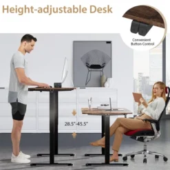 Tangkula 55" Electric Standing Desk Height Adjustable Home Office Table W/ Hook -Beauty house GUEST d4a90883 0557 4211 b8d9 07be15c91253