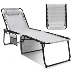 Tangkula Foldable Beach Chaise Lounge Chair W/ Pillow 21 Tangkula Foldable Beach Chaise Lounge Chair W/ Pillow -Beauty house GUEST d4d0368e fde0 428d 9426 a48b9ed5c200