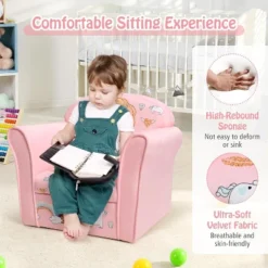 Tangkula Kids Sofa Children Armrest Chair With Pattern Toddler Furniture W/Sturdy Wood Construction Armrest Couch For Preschool Children -Beauty house GUEST d6a1c795 61fd 4a41 85ad 4e0b2d1bf30c